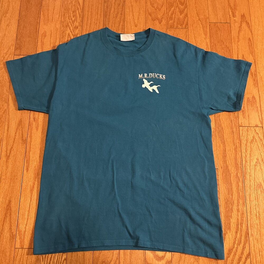 M.R. DUCKS Turquoise T Shirt Mallards Size XL - See Description